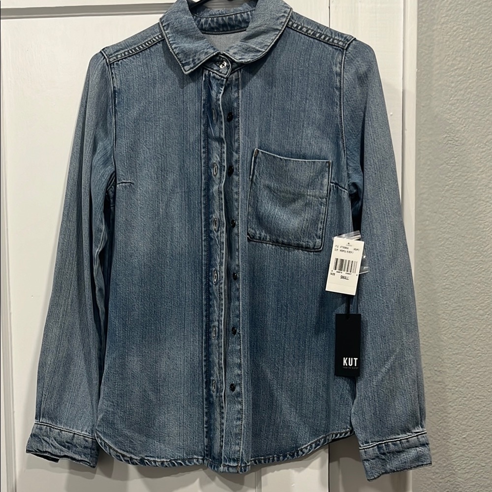 Kut Blue Denim Top